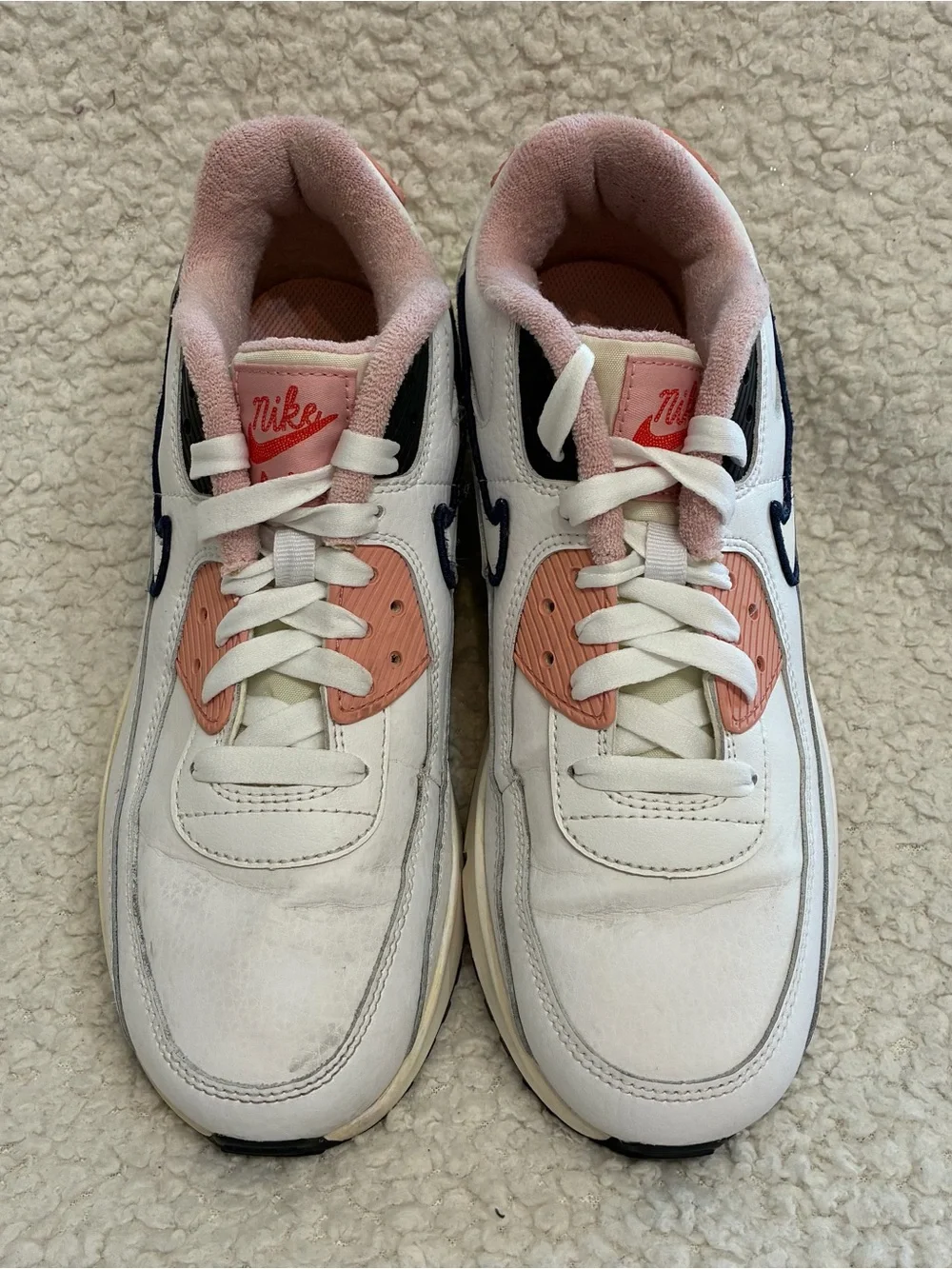 Nike Air Max 90 LTR SE White Pink Glaze Gum Bottom Size 7Y DB0472-100